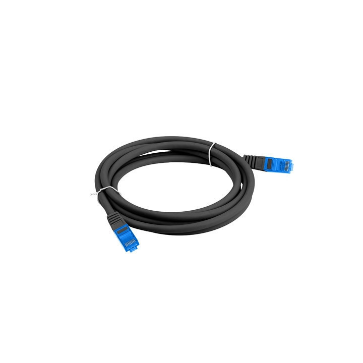 Patch кабел LANBERG Cat.6A S/FTP LSZH CCA, 2m, RJ-45, Black - PCF6A-10CC-0200-BK - 3