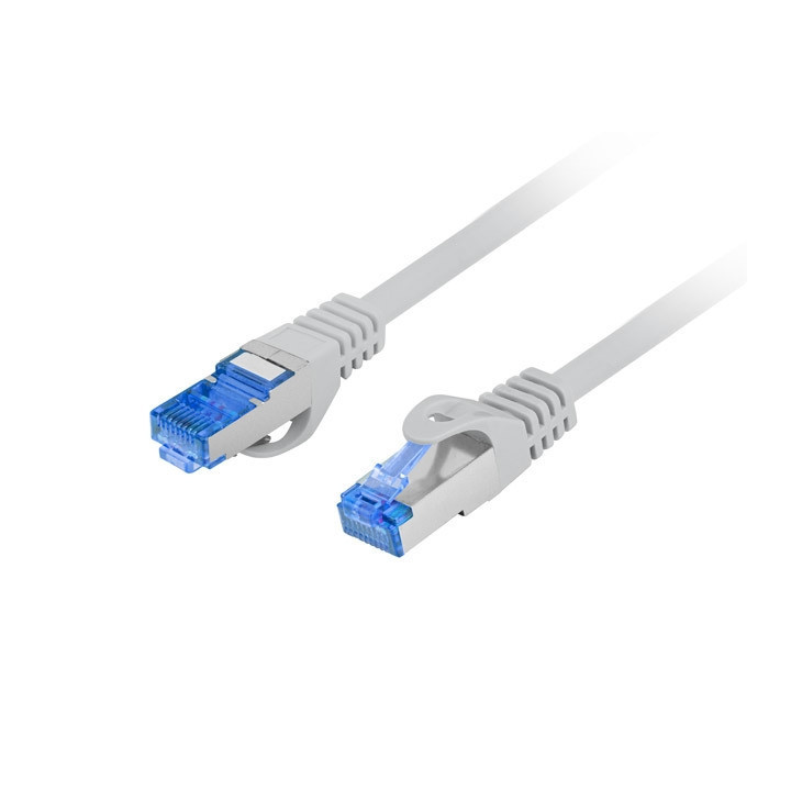 Patch кабел Lanberg Cat. 6A S/FTP LSZH CCA, 2m, RJ-45, Grey - PCF6A-10CC-0200-S - 1