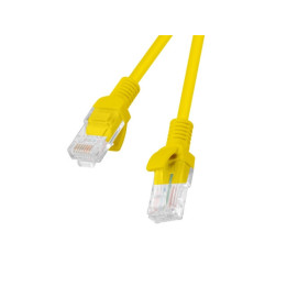 Patch cord кабел LANBERG Cat.6 UTP, 5m, жълт - PCU6-10CC-0500-Y - 1