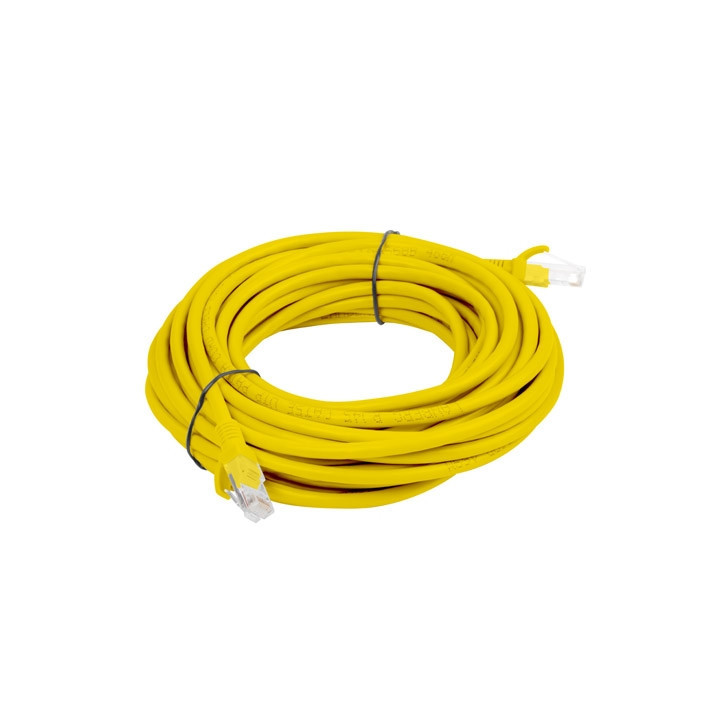 Patch cord кабел LANBERG Cat.6 UTP, 5m, жълт - PCU6-10CC-0500-Y - 2