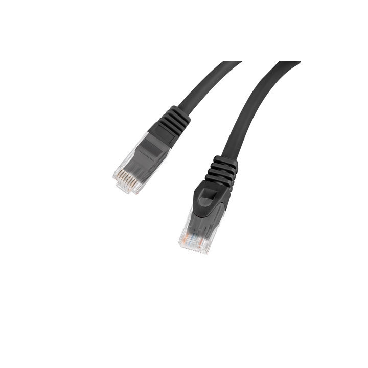 Пач кабел Lanberg Cat.6 UTP LSZH CU, 3m черен - PCU6-10CU-0300-BK - 3