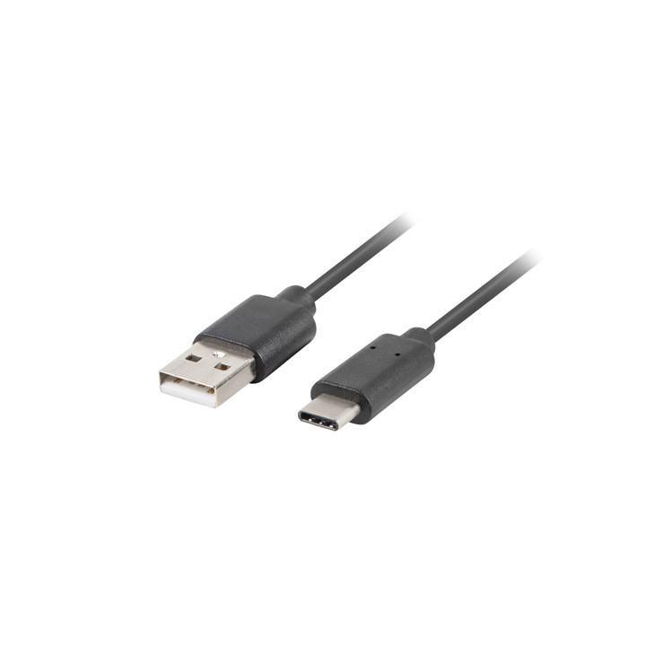 USB кабел Lanberg, USB-C(M) към USB-A(M) 2.0 1.8m черен - CA-USBO-20CU-0018-BK - 1