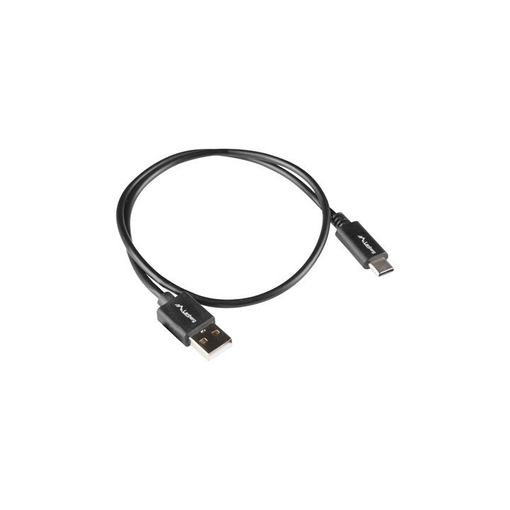 Кабел Lanberg USB-C към USB-A 2.0, 1m, черен - CA-USBO-15CU-0010-BK - 4
