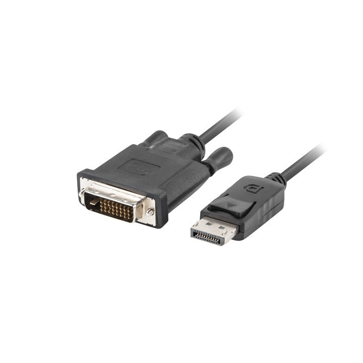 Видео кабел Lanberg DisplayPort към DVI-D, 1m Dual Link 1920x1080 - CA-DPDV-10CU-0010-BK - 1