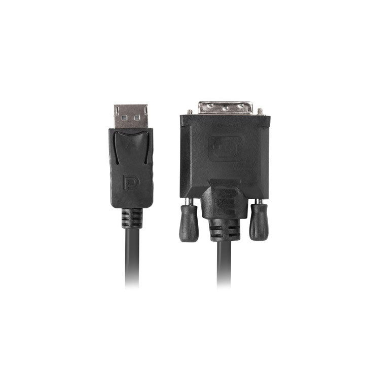 Видео кабел Lanberg DisplayPort към DVI-D, 1m Dual Link 1920x1080 - CA-DPDV-10CU-0010-BK - 2
