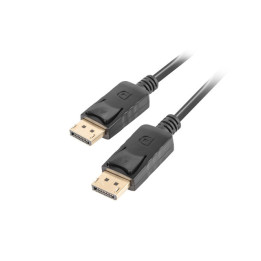 Видео кабел LANBERG DisplayPort 1.2 M/M, 0.5m, 4K, черен - CA-DPDP-10CC-0005-BK - 1