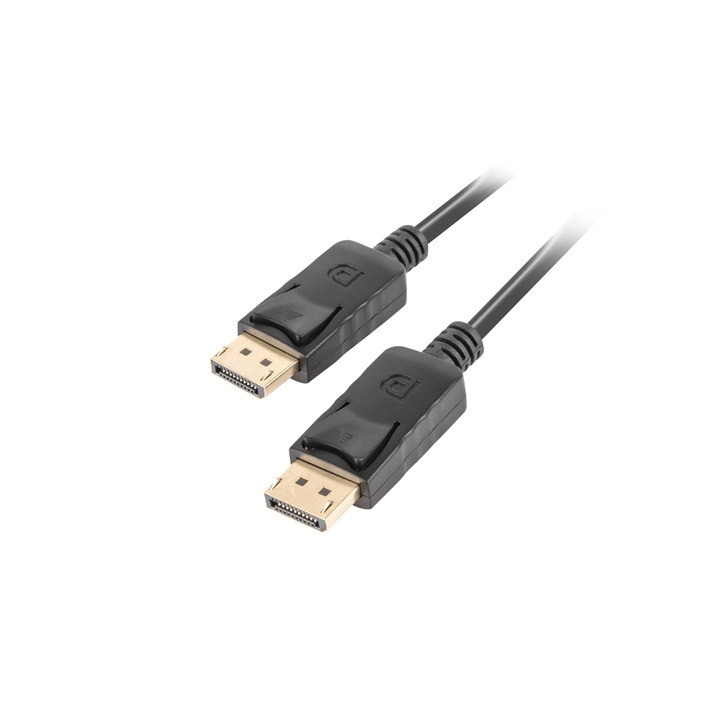 Видео кабел LANBERG DisplayPort 1.2 M/M, 0.5m, 4K, черен - CA-DPDP-10CC-0005-BK - 1