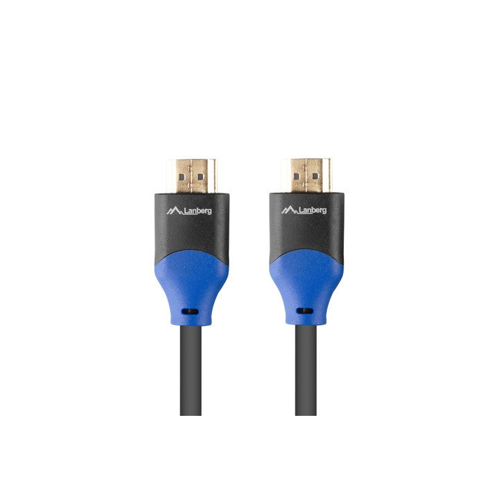 HDMI кабел Lanberg CA-HDMI-15CU-0010-BK, 1m, HDMI 2.0 Male/Male, 4K 3840x2160, 18Gb/s - CA-HDMI-15CU-0010-BK - 2