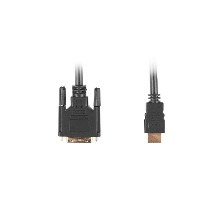 Кабел Lanberg HDMI към DVI-D, 1.8m, Dual Link, позлатени конектори, черен - CA-HDDV-10CC-0018-BK - 2