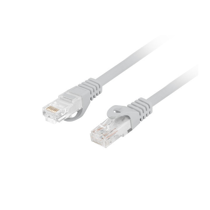 Кабел Lanberg PCU6-10CU-1000-S, CAT.6 UTP LSZH, 10m, Grey - PCU6-10CU-1000-S - 1