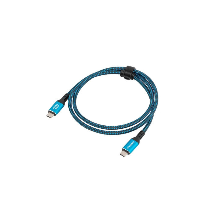 USB кабел Lanberg, USB-C M/M 4.0 1m 240W 8K 60Hz черно-син - CA-CMCM-45CU-0010-BK - 2