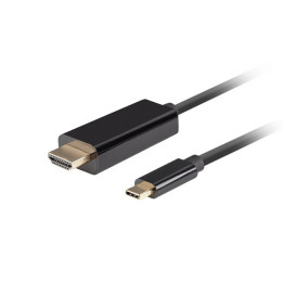 Кабел LANBERG USB-C към HDMI, 1.8m 4K 60Hz черен - CA-CMHD-10CU-0018-BK - 1