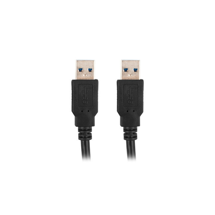 USB кабел Lanberg, USB-A 3.0 M/M, 1m, Black - CA-USBA-30CU-0010-BK - 2