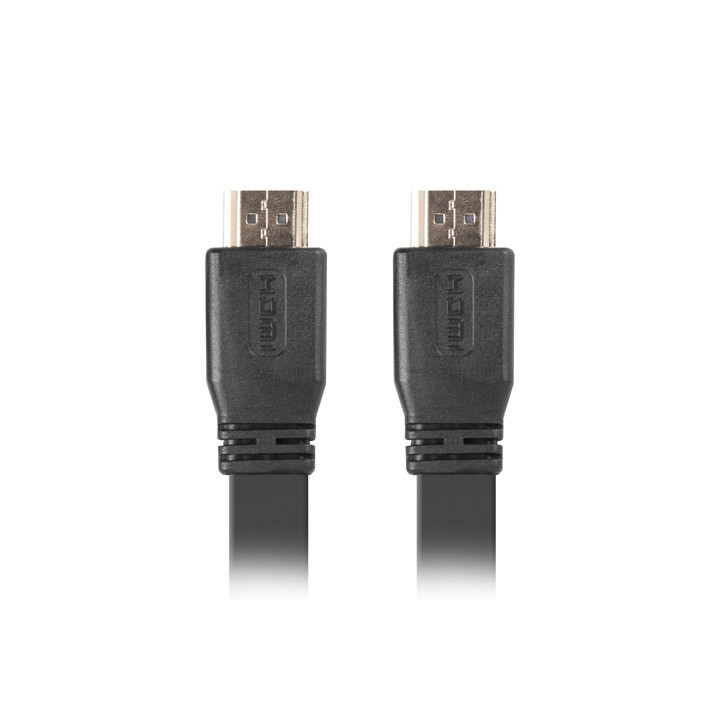 HDMI кабел Lanberg, 3m V2.0 4K 60Hz flat black - CA-HDMI-21CU-0030-BK - 2