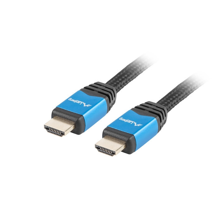 HDMI кабел Lanberg, 2.0 M/M 1m Black - CA-HDMI-20CU-0010-BL - 1