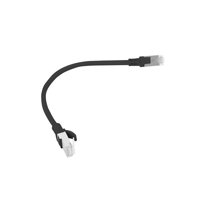Patch кабел Lanberg CAT.5E, 0.25m RJ-45 Black 50-pack - PCU5-10CC-0025-BK - 2