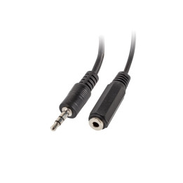 Аудио адаптер LANBERG, Stereo Mini Jack 3.5mm (M) към 2x Stereo Mini Jack 3.5mm (F), 0.1m, черен - AD-0024-BK - 1
