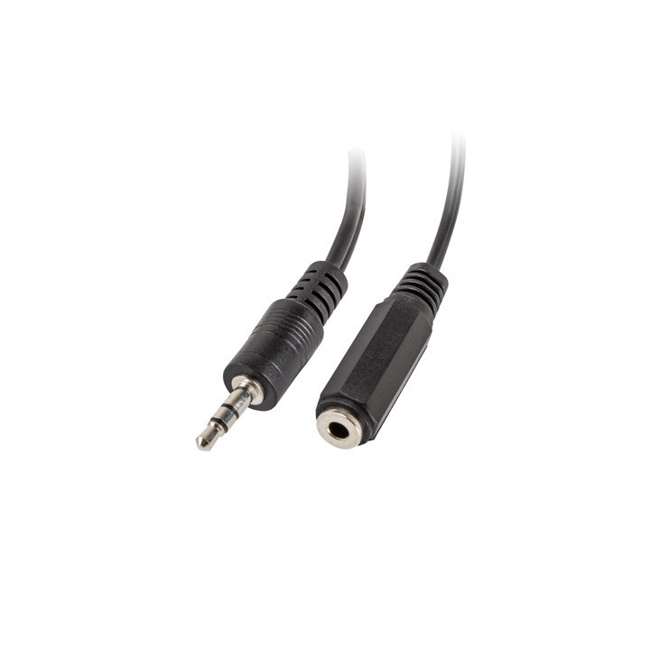 Аудио адаптер LANBERG, Stereo Mini Jack 3.5mm (M) към 2x Stereo Mini Jack 3.5mm (F), 0.1m, черен - AD-0024-BK - 1