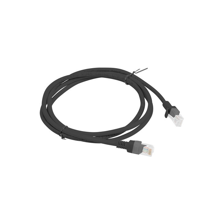 Patch кабел LANBERG CAT.5E, 1.5m RJ-45 черен - PCU5-10CC-0150-BK - 2