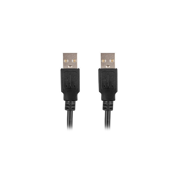 Кабел Lanberg USB-A M/M 2.0, 1.8m, черен - CA-USBA-20CU-0018-BK - 2