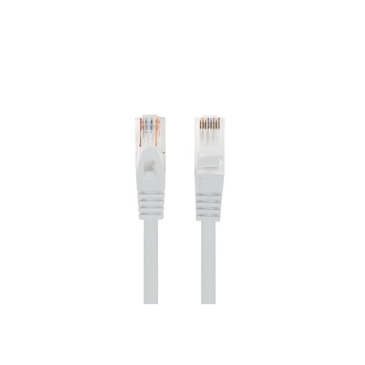 Patch кабел Lanberg CAT.6 UTP LSZH CCA, 0.5m RJ-45 сив - PCU6-10CU-0050-S - 2