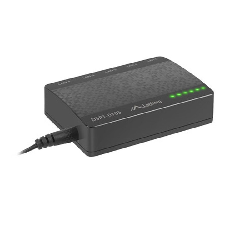Комутатор Lanberg DSP1-0105, 5-портов 100 Mbps, Unmanaged - DSP1-0105 - 2