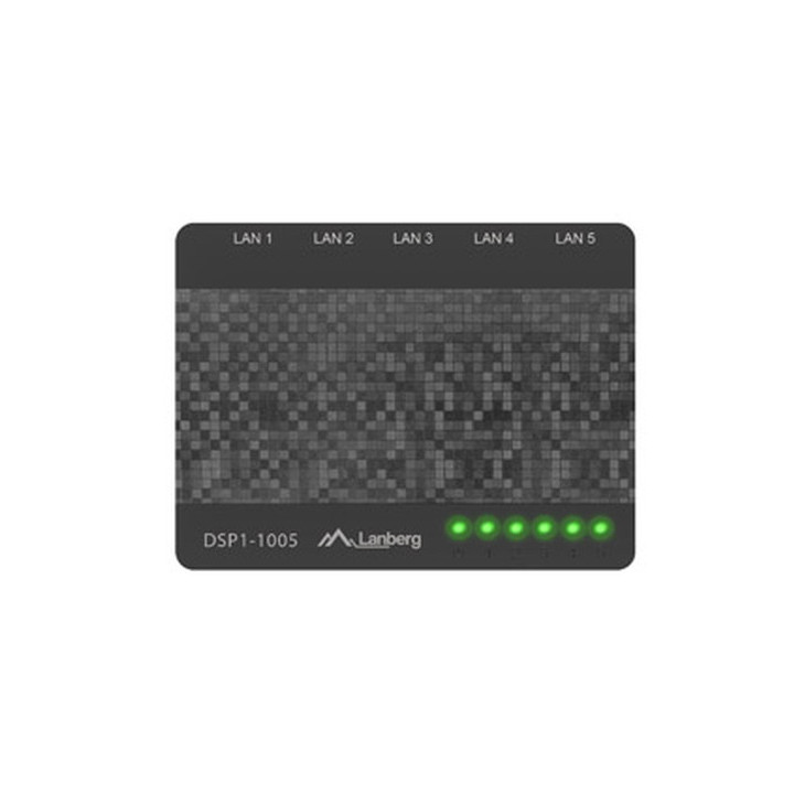 Комутатор Lanberg DSP1-1005, 5-портов Fast Ethernet, 10 Gbps пропускателна способност - 2