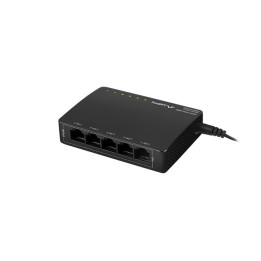 Мрежов комутатор Lanberg DSP3-1005-60W, 5 портове 1GB Ethernet, PoE+ (4 портова 30W), настолен - 1