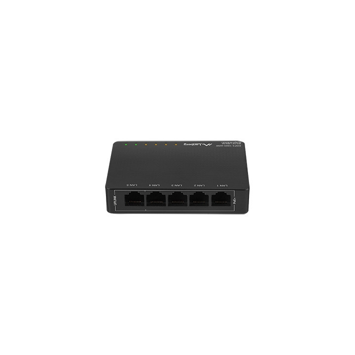 Мрежов комутатор Lanberg DSP3-1005-60W, 5 портове 1GB Ethernet, PoE+ (4 портова 30W), настолен - 4