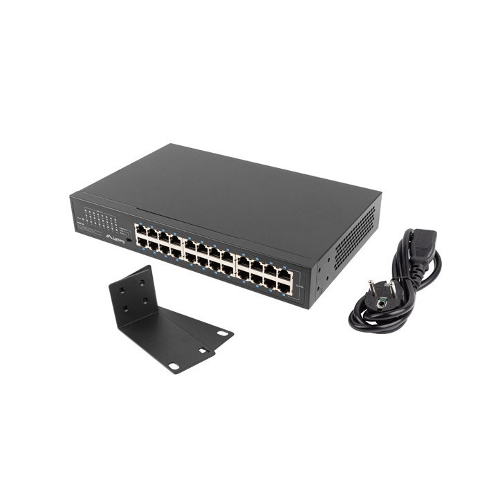 Мрежов комутатор LANBERG RSGE-24, 24x 1GB Gigabit Ethernet, неуправляем, Rackmount 19" - 1