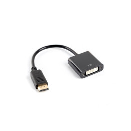 Видео адаптер Lanberg DisplayPort (м) към DVI-I (24+5) Dual Link, 10cm кабел - AD-0007-BK - 1