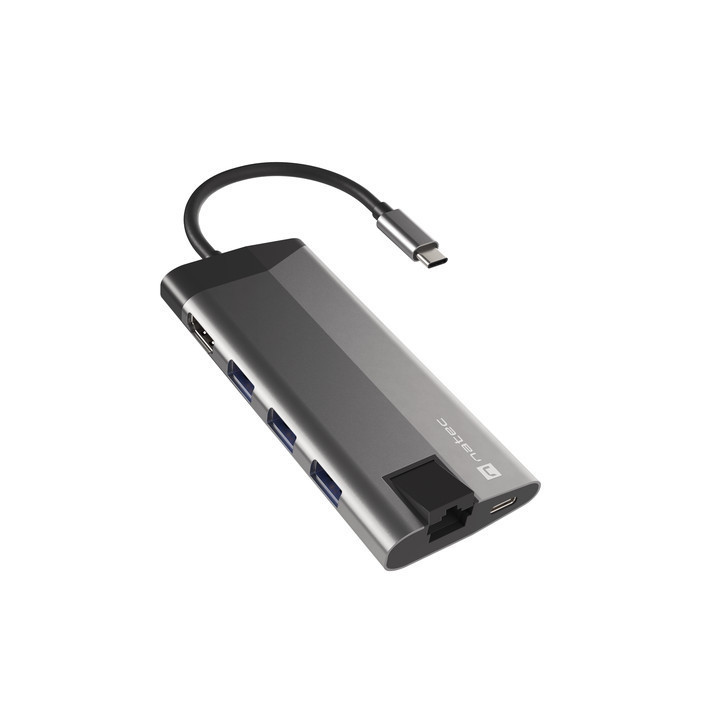 Докинг станция NATEC Fowler Plus, USB 3.0 HUB, HDMI 4K, USB-C PD 100W, RJ45, SD/MicroSD - NMP-1690 - 2
