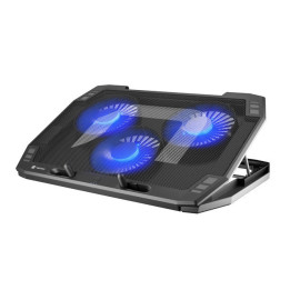 Охладител за лаптоп Natec Oriole, 15.6"-17.3", 3 вентилатора, LED светлина, USB Hub - NPL-1926 - 1