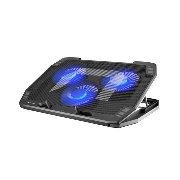 Охладител за лаптоп Natec Oriole, 15.6"-17.3", 3 вентилатора, LED светлина, USB Hub - NPL-1926 - 1