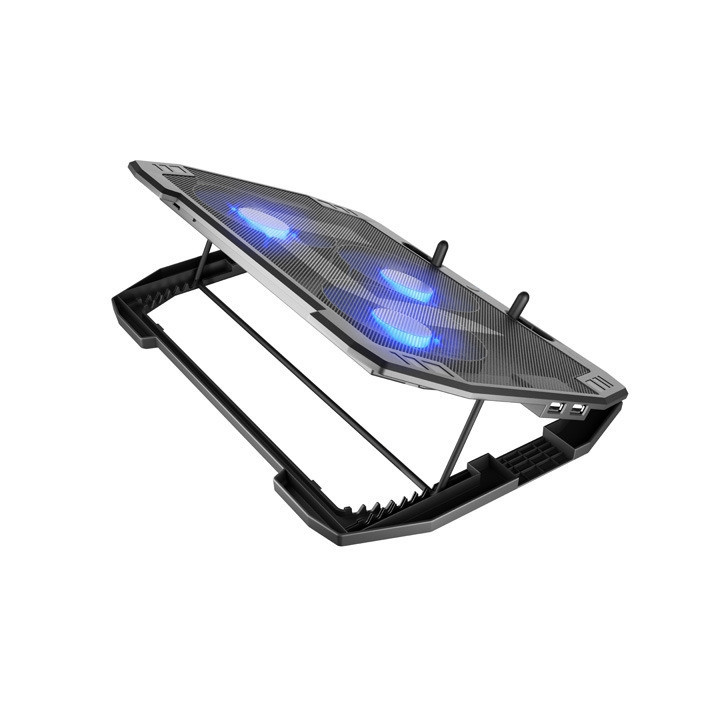 Охладител за лаптоп Natec Oriole, 15.6"-17.3", 3 вентилатора, LED светлина, USB Hub - NPL-1926 - 4