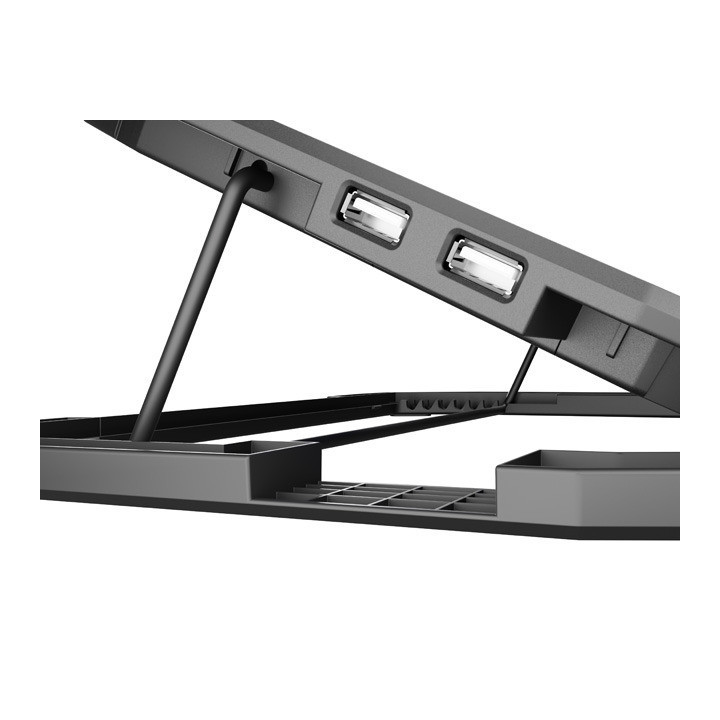 Охладител за лаптоп Natec Oriole, 15.6"-17.3", 3 вентилатора, LED светлина, USB Hub - NPL-1926 - 7
