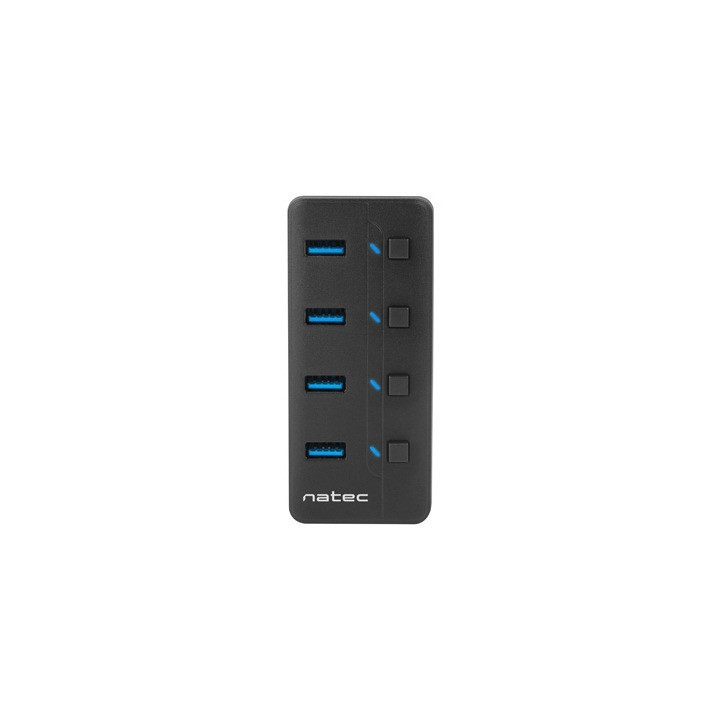 USB хъб Natec Mantis 2, 4 порта USB 3.0 Type-A, захранване USB-B 230V - NHU-1557 - 3
