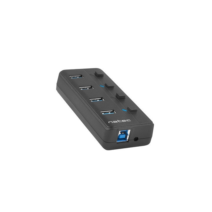 USB хъб Natec Mantis 2, 4 порта USB 3.0 Type-A, захранване USB-B 230V - NHU-1557 - 4
