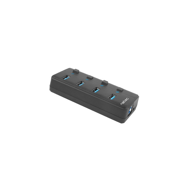 USB хъб Natec Mantis 2, 4 порта USB 3.0 Type-A, захранване USB-B 230V - NHU-1557 - 5