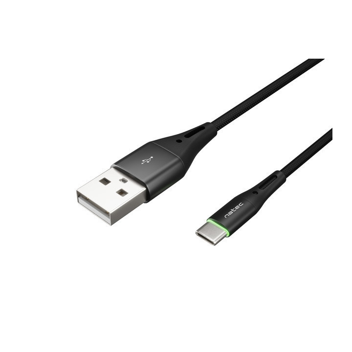 Кабел Natec USB-C към USB-A, 1m, Черен - NKA-1957 - 1