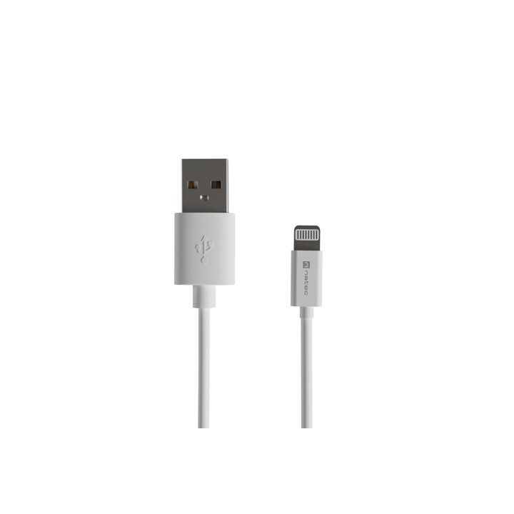 Кабел NATEC Prati, Lightning (M) към USB-A (M) 2m White - NKA-2149 - 1