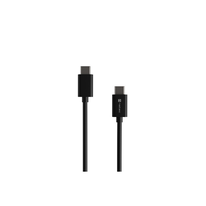 Кабел Natec USB-C към USB-C, 2m, PD 100W, Black - NKA-2147 - 1
