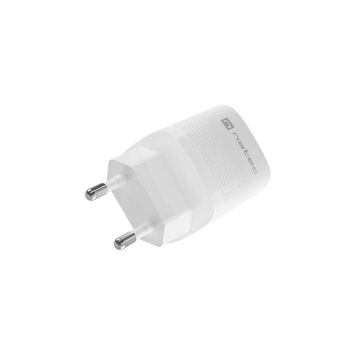 Зарядно за стена NATEC Ribera GaN, 30W USB-A + USB-C, Бяло - NUC-2140 - 5