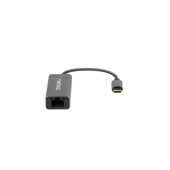Мрежов адаптер NATEC Cricket, USB-C 3.1 към RJ45 1Gbps, 15cm кабел - NNC-1925 - 3