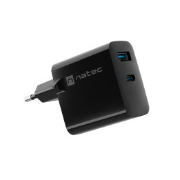 Зарядно NATEC Ribiera GaN, 65W USB-A + USB-C - NUC-2145 - 1