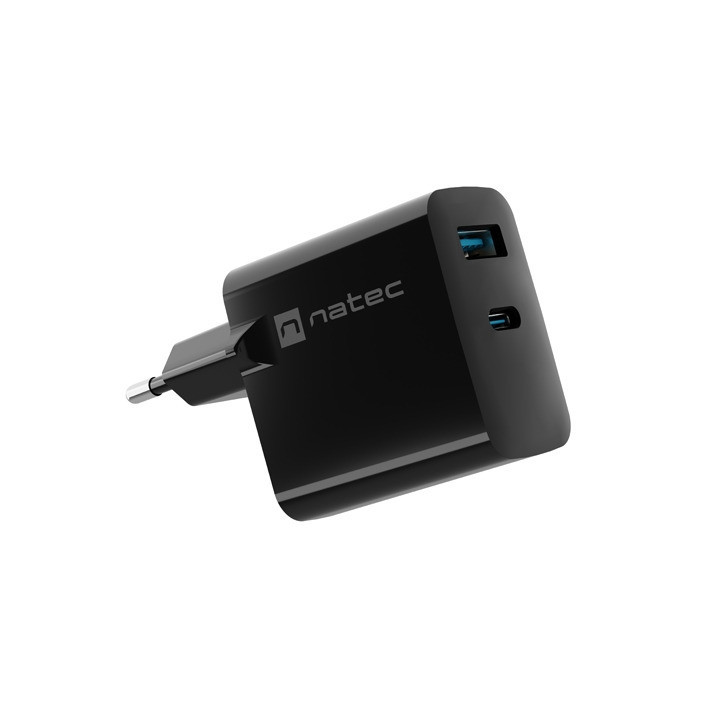 Зарядно NATEC Ribiera GaN, 65W USB-A + USB-C - NUC-2145 - 1