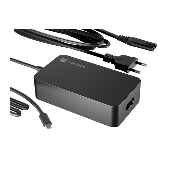 Зарядно Natec Grayling GAN, 65W USB-C за лаптопи, таблети и телефони - NZU-2361 - 2