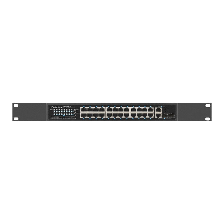 Мрежов комутатор Lanberg RSFE-24P-2C-250, 24x 100MB PoE+/2x SFP Combo, Rack 19", 250W - 4