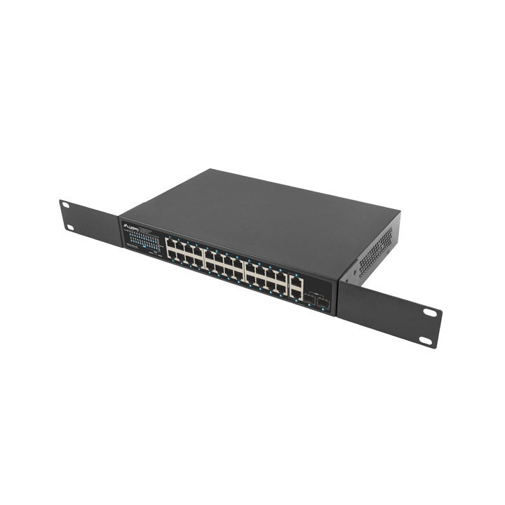 Мрежов комутатор LANBERG, 24x 1GB PoE+/2x GB SFP, 250W, Rack 19" - RSGE-24P-2GE-2S-250 - 7