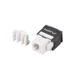 Keystone конектор LANBERG KSUA-2000, RJ45 UTP CAT.6a 180° безинструментален - KSUA-2000 - 1